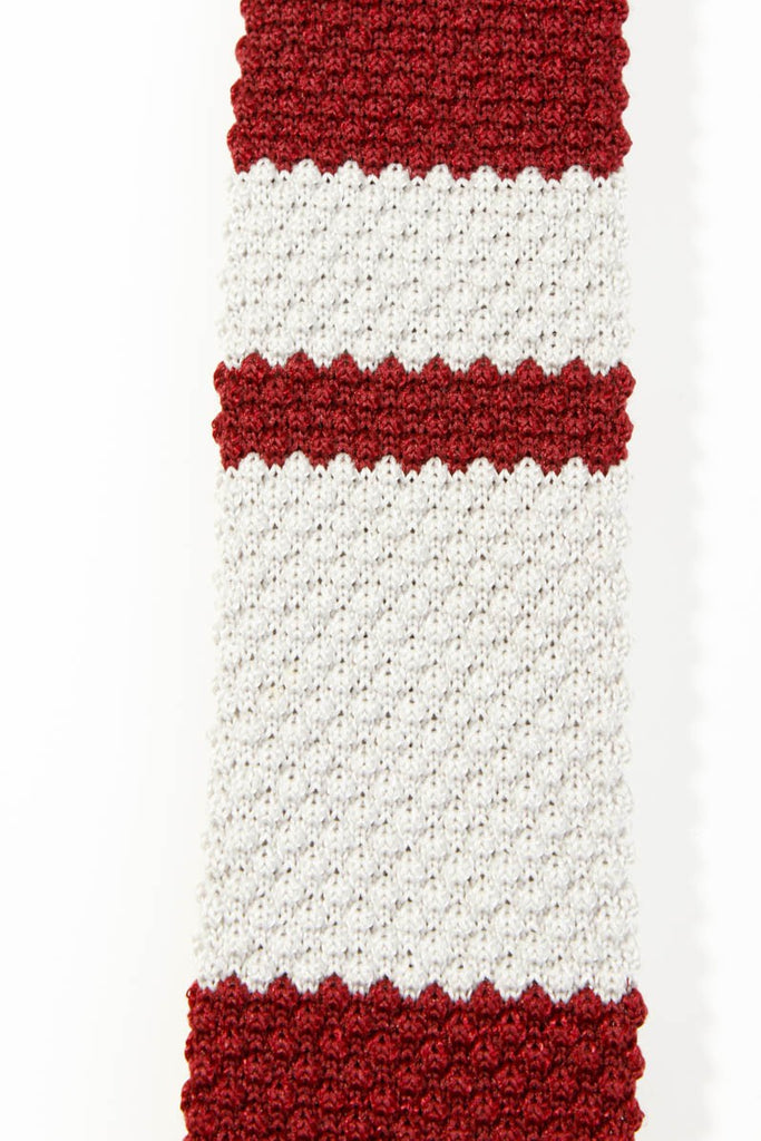 Strickschlips Trachtenkrawatte rot grau 50er 80er Accessoires grau Rockabilly rot vintageberlin.de