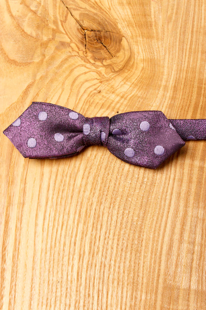 kleine Vintage Fliege lila Punkte 80er Accessoires lila real-80er real_80er vintageberlin.de