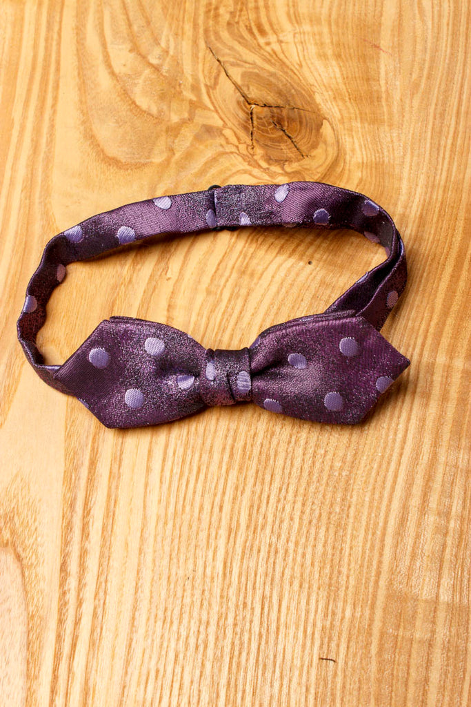 kleine Vintage Fliege lila Punkte 80er Accessoires lila real-80er real_80er vintageberlin.de