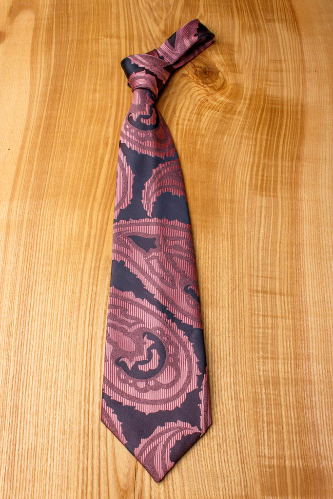 70er Jahre Schlips rosa dunkelblau 60er 70er Accessoires blau rosa Schlager vintageberlin.de