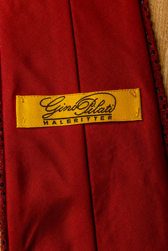 80er Jahre Schlips weinrot Wildleder 60er 80er Accessoires Rockabilly rot vintageberlin.de