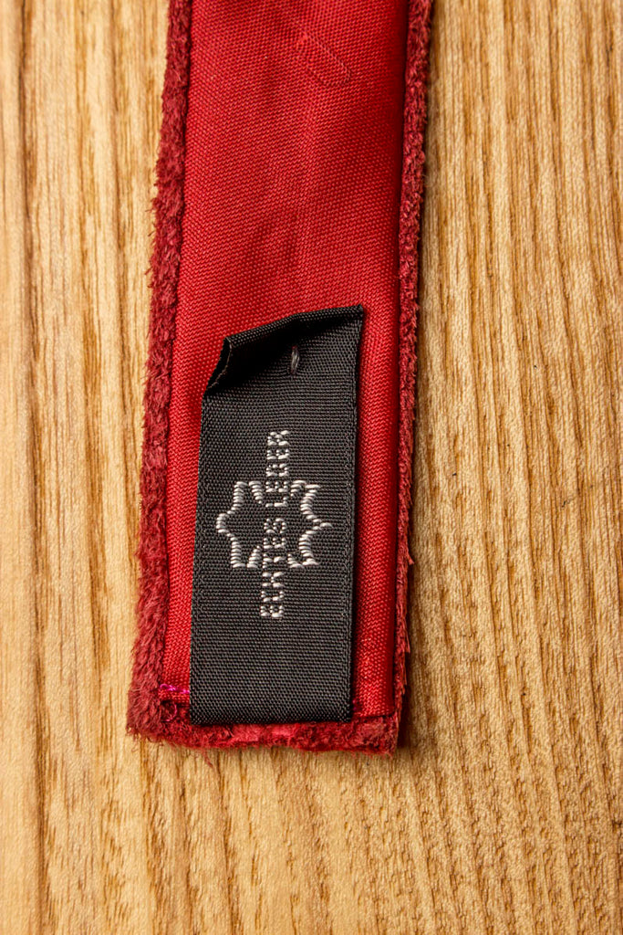 80er Jahre Schlips weinrot Wildleder 60er 80er Accessoires Rockabilly rot vintageberlin.de