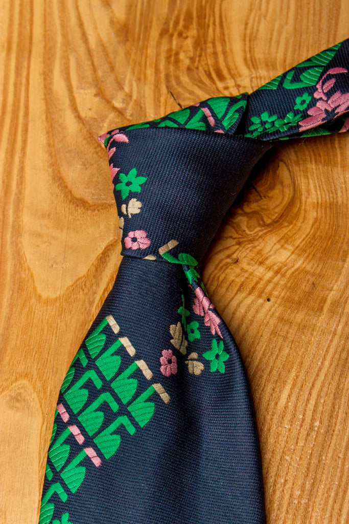 60s Krawatte breit blau rosa grün 60er 70er Accessoires Disco grün rosa Schlager vintageberlin.de