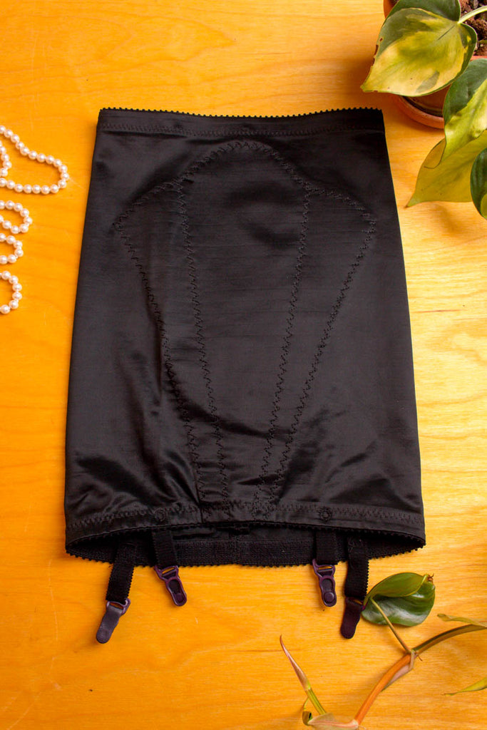 Sexy Miederrock schwarz 60er 70er Frau Rockabilly S 36-38 schwarz Sekretärin Special XS 32-34 vintageberlin.de