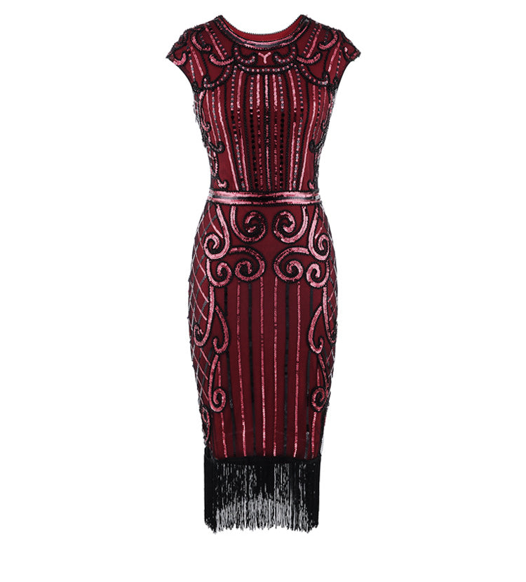 20er Jahre Charleston Kleid rot