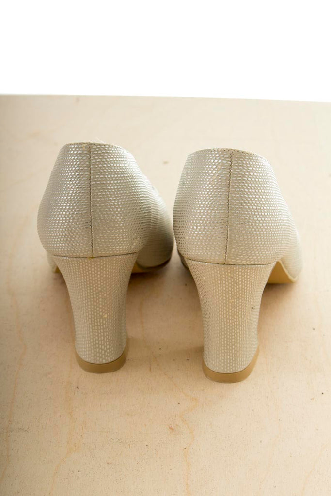 90er Jahre Pumps silber 37 90er Frau Hochzeit Rockabilly Sale Schuhe Sekretärin silber vintageberlin.de