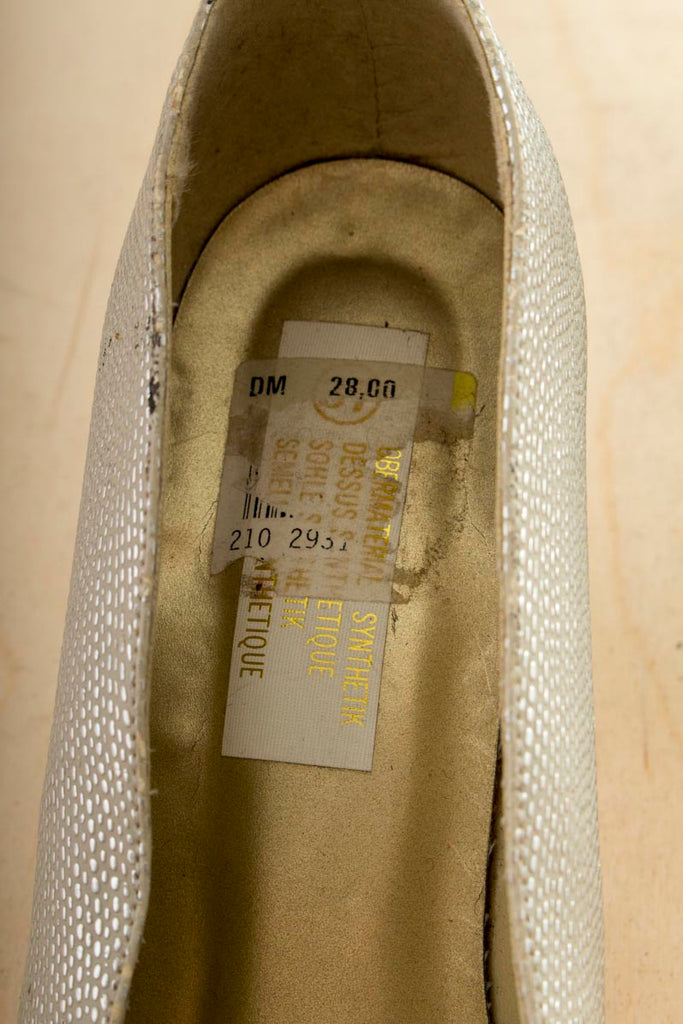 90er Jahre Pumps silber 37 90er Frau Hochzeit Rockabilly Sale Schuhe Sekretärin silber vintageberlin.de