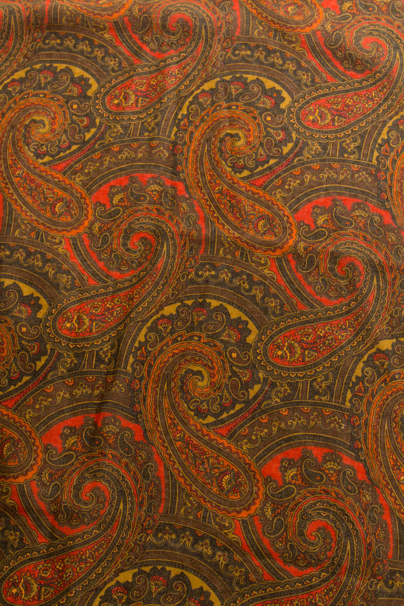 großes Tuch terracotta Muster