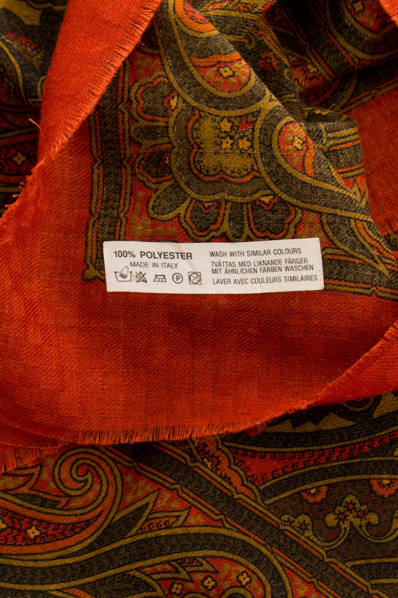 großes Tuch terracotta Muster