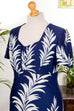 Hippie Abendkleid blau Muster
