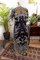 Hippie Maxikleid schwarz bunt