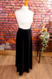 Vintage Samtrock schwarz 70er 80er Abendmode Boho Frau Gothic S 36-38 schwarz Special vintageberlin.de
