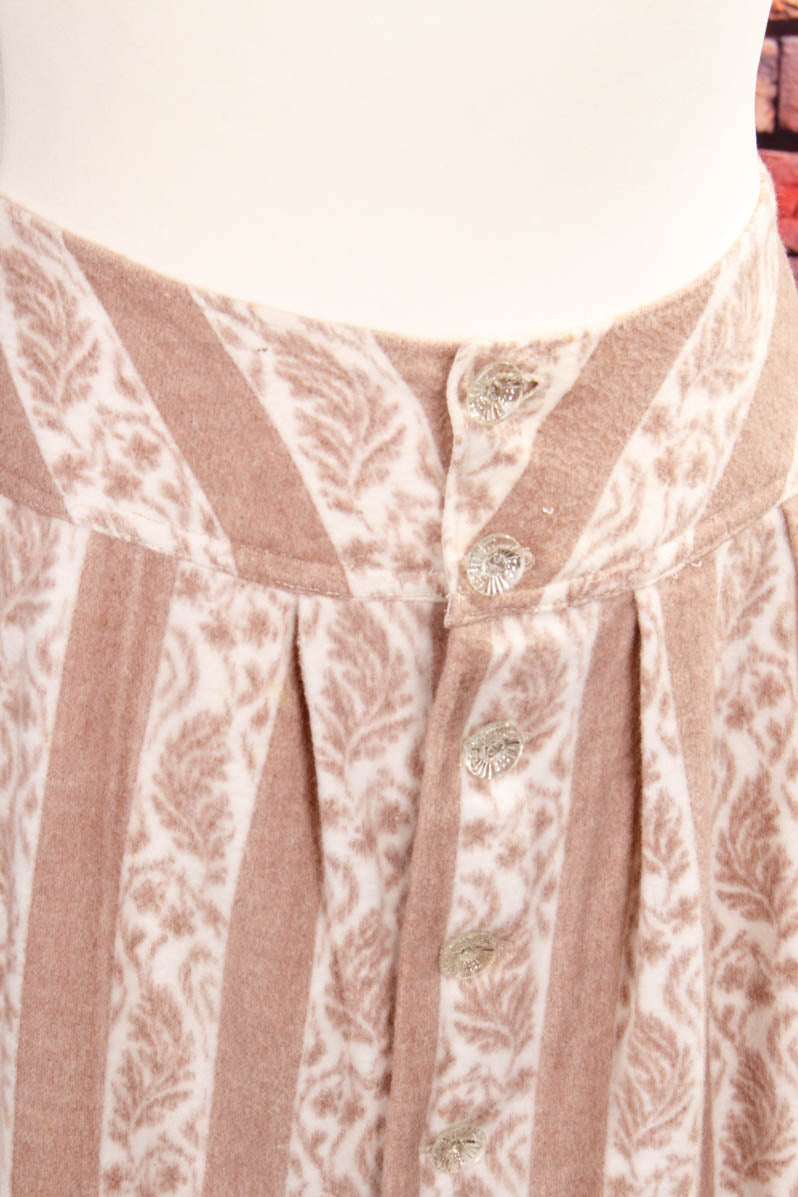 Vintage Winterrock beige Knopfleiste