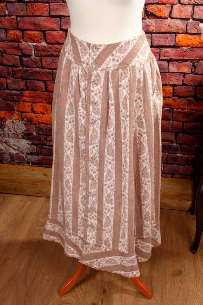 Vintage Winterrock beige Knopfleiste
