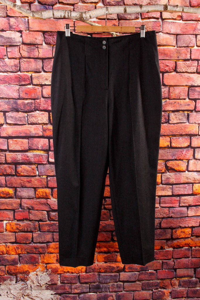 Stretch Wollhose grau Default Title 90er Frau grau M 40-42 schwarz vintageberlin.de