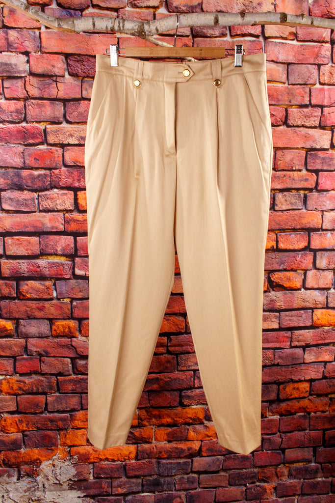 Vintage ESCADA Hose gold Default Title 90er beige Designer Frau gelb gold L 44-46 M 40-42 Special vintageberlin.de