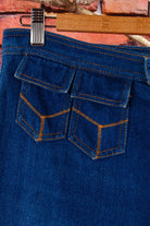 70er Jahre Jeans Schlaghose blau