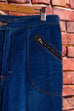 70er Jahre Jeans Schlaghose blau