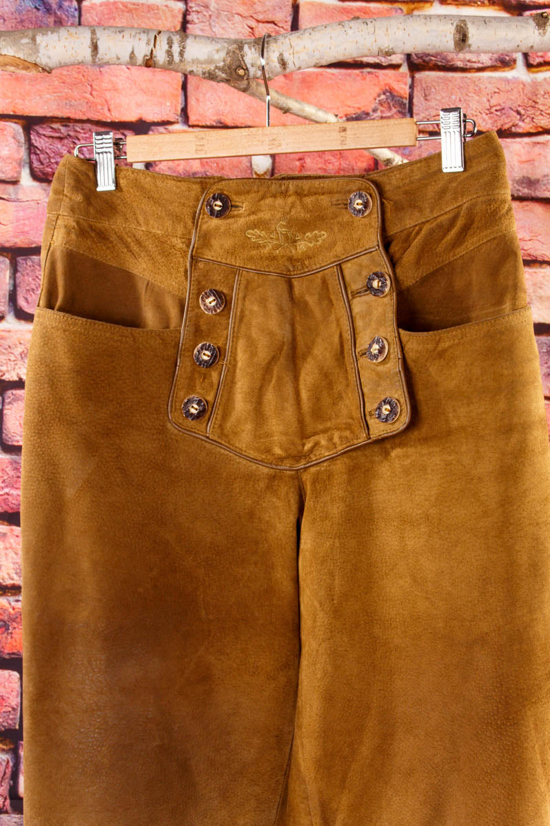 Trachten Lederhose braun