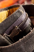 Vintage verstellbare Lederhose grau