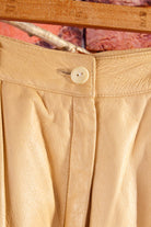Vintage Leder Shorts beige