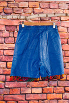 Vintage Ledershorts blau