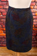 Winterrock blau Blumen Default Title 80er 90er blau bunt Frau L 44-46 M 40-42 Rockabilly Sekretärin Special vintageberlin.de