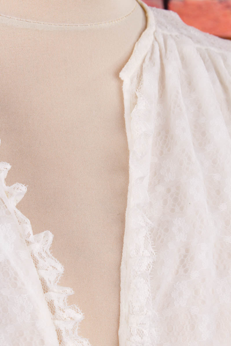 Vintage Nachtkleid weiß Spitze