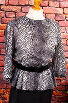 80er Powerdress schwarz-weiß