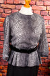 80er Powerdress schwarz-weiß 80er Abendmode Disco Frau M 40-42 real-80er Rockabilly schwarz Special vintageberlin.de