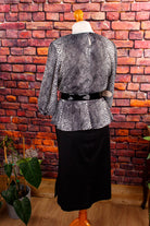 80er Powerdress schwarz-weiß