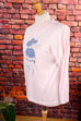 80er Langarmshirt rosa bestickt