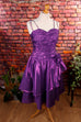 80s Disco Partykleid lila metallic