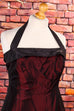 Cocktailkleid weinrot Taft 90er Abendmode Boho Frau Gothic rot Special XL 48-50 vintageberlin.de