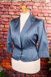 40er Jahre Blazer silber Satin