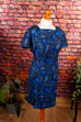 60s Seidenkleid blau Muster Default Title 50er 60er blau Frau L 44-46 M 40-42 real-rockabilly Rockabilly Sekretärin Special vintageberlin.de