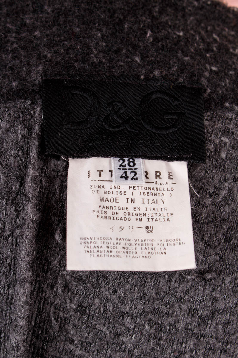 D&G Stretchkleid grau Frottee