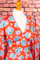 Vintage Discokleid bunt Blumen
