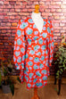 Vintage Discokleid bunt Blumen 60er 70er Abendmode bunt Disco Frau M 40-42 real-disco rot Schlager Special türkis vintageberlin.de