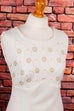 60s Braut Minikleid weiß gold