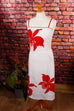 Sommerkleid rot weiß Default Title 80er 90er Abendmode Boho Frau M 40-42 Rockabilly rot Special weiß vintageberlin.de