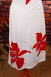 Sommerkleid rot weiß 80er 90er Abendmode Boho Frau M 40-42 Rockabilly rot Special weiß vintageberlin.de