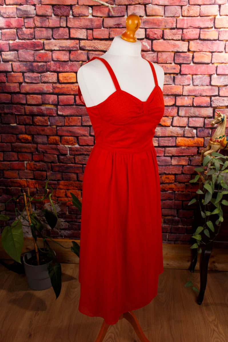 70s Disco Kleid rot