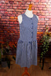 Vintage Sommerkleid Streifen Default Title 20er 80er blau Boho Charleston Flapper&Charleston Frau S 36-38 Special vintageberlin.de