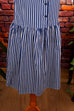 Vintage Sommerkleid Streifen 20er 80er blau Boho Charleston Flapper&Charleston Frau S 36-38 Special vintageberlin.de