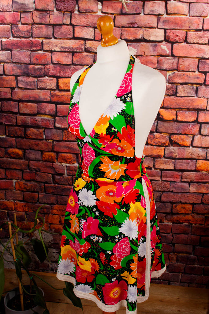 60s Minikleid bunt Blumen Default Title 60er 70er Boho bunt Disco Frau Hippie M 40-42 real-disco real-rockabilly Rockabilly S 36-38 Schlager Special vintageberlin.de