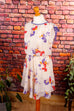 Hippie Minikleid Chiffon 70er 80er Boho bunt Disco Frau Hippie lila S 36-38 Special vintageberlin.de