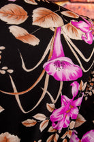 70s Wickelkleid schwarz lila