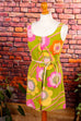 60s Frottee Kleid neon