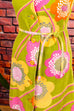 60s Frottee Kleid neon